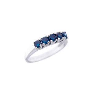 Wedding ring with Blue Brilliant