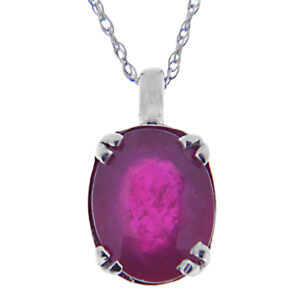 White Gold Pendant with Ruby
