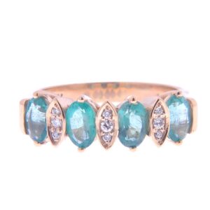Gold Ring with Emeralds