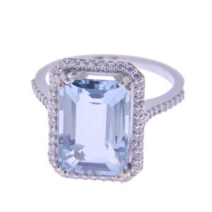 Δαχτυλίδι Aquamarine Λευκό Χρυσό