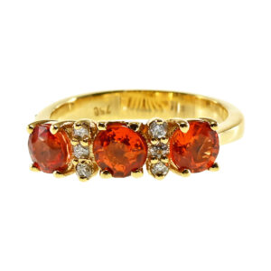 Tripod Ring with Sapphires