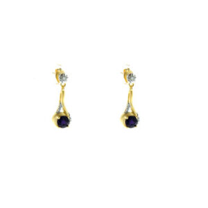silver 925°earrings , decorated with Amethysts