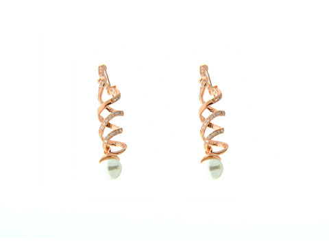 Earrings , decorated with white Pearl's Earrings , decorated with white Pearl's