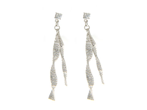 Earrings with white sapphires Earrings with white sapphires