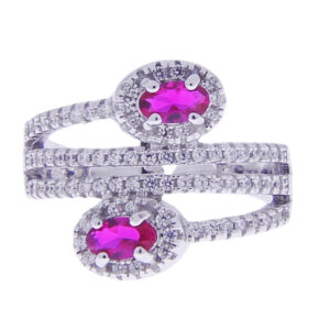 925° platinum-plated silver ring