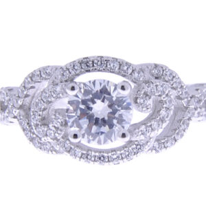 925° platinum-plated silver ring